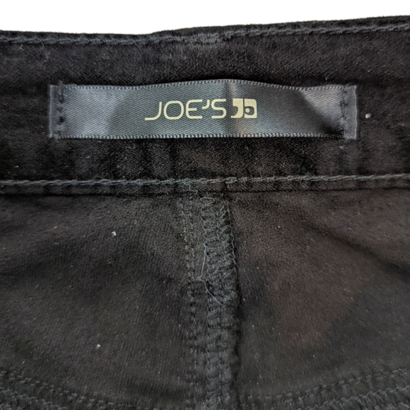 Joe's Jeans Black Velvet Jeans Charlie High Rise Skinny Ankle Pants Women 25 NWT - Picture 6 of 11